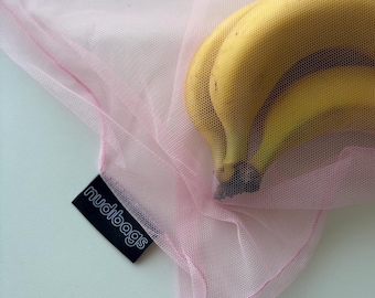 Reusable Mesh Produce Bags – Set of 3 | Small Medium Large | Zero Waste Fruit & Veg Bags | Eco Grocery Bags | Lightweight market