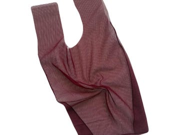 Burgundy Mesh Shopping Bag: Reusable, Lightweight, Eco-Friendly