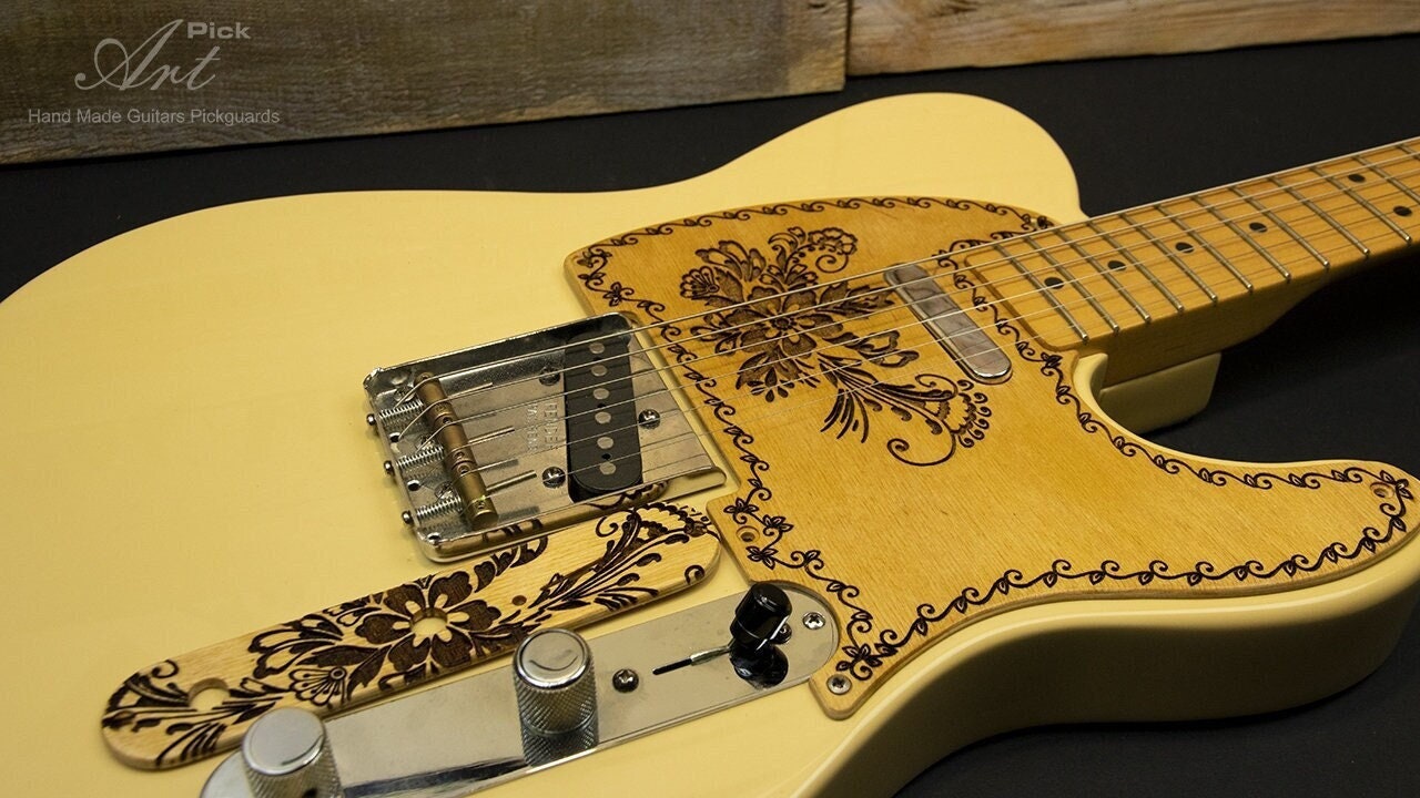 Engraved Telecaster Pickguard Angled Telecaster Control Plate