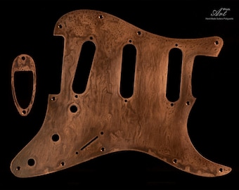 Koperen Stratocaster SSS-slagplaat SET-van-2 w Jack Boat Cover Massief koperen metaal Verouderde verouderde relikwie handgemaakte unieke Strat