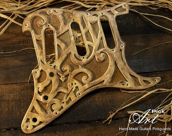 Golpeador Stratocaster 1962 SSS Crema-Rusty Grid con Escudo de Aluminio Oxidado Golpeador Stratocaster Relic único hecho a mano envejecido