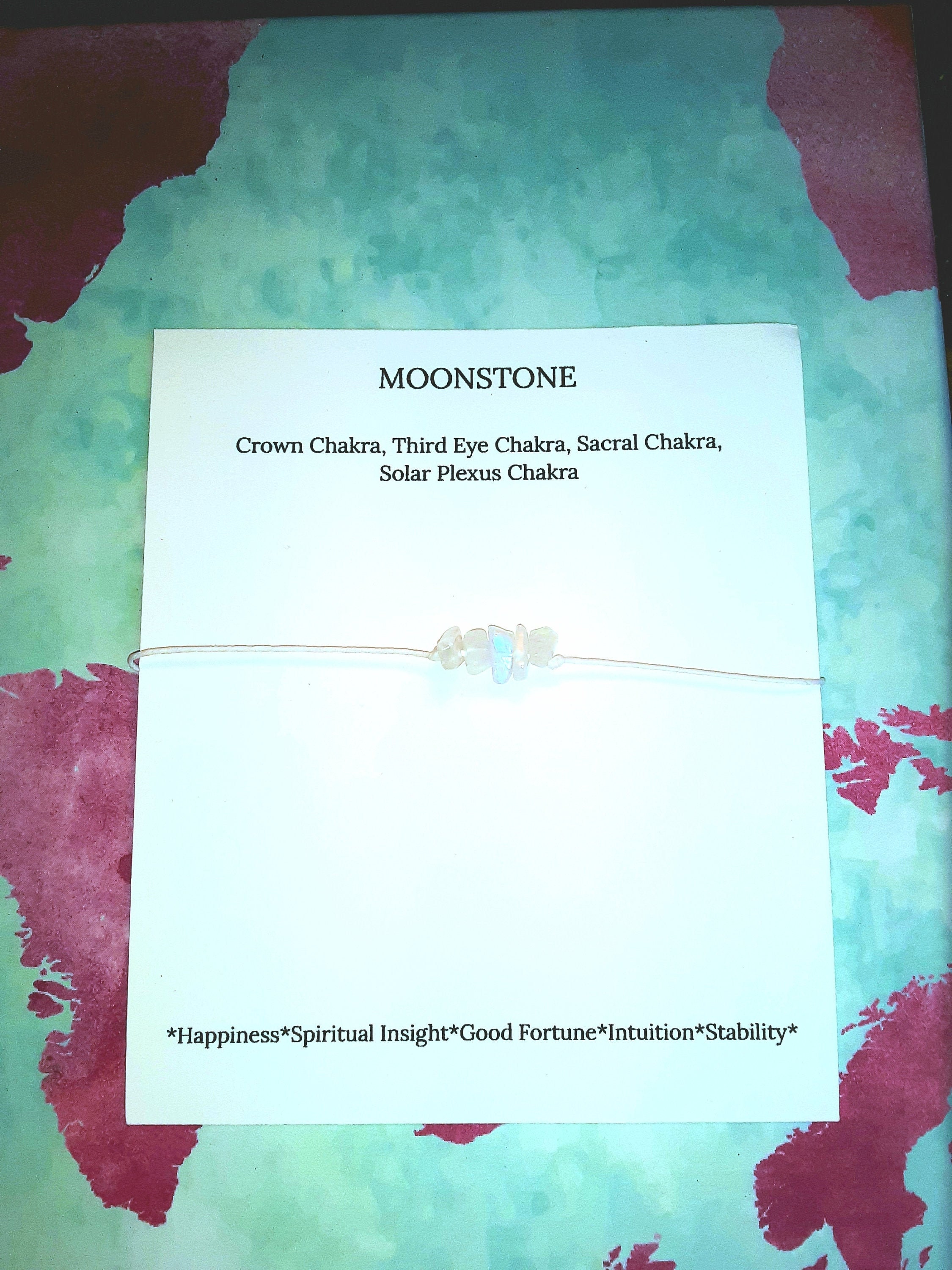 Moonstone Wish Bracelet *Law of attraction bracelet or anklet * Moons…
