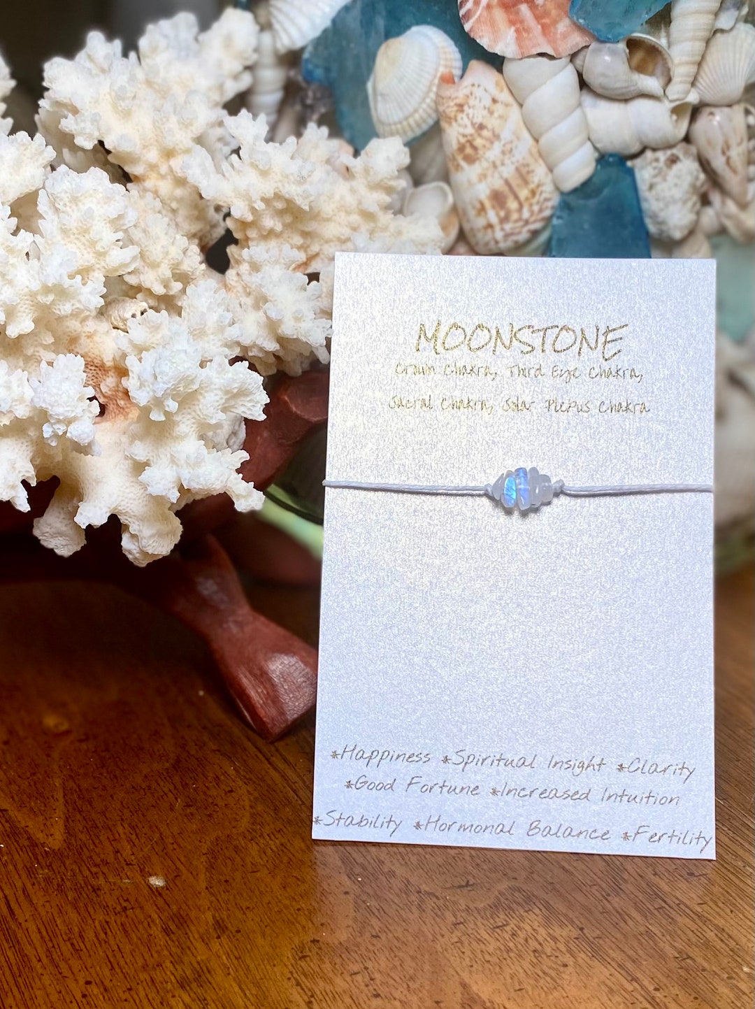 Moonstone Bracelet law of Attraction Bracelet or Anklet Etsy