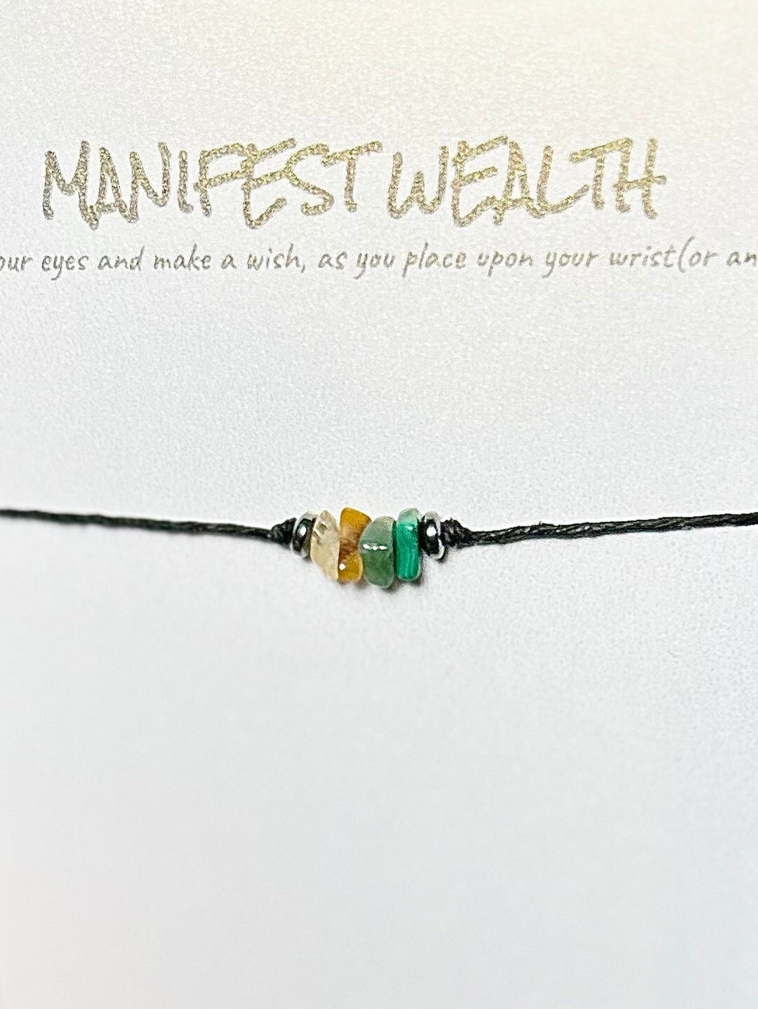 MANIFEST WEALTH Bracelet law of Attraction Bracelet/anklet Etsy