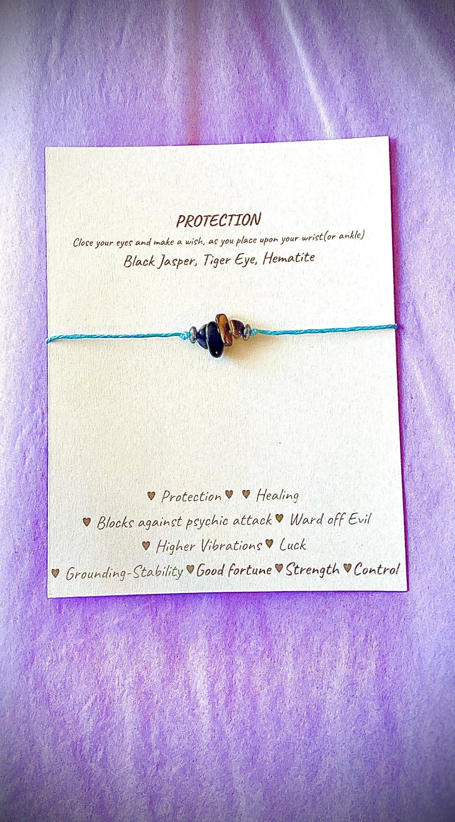 Protection Law of attraction Bracelet or Anklet *Psychic Defense *Rem…