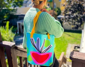 Funky Flower Tote Bag | Wearable Art