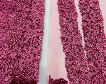 Gorgeous Beaded Trim. Sold by Yard. Beaded Trims, Appliqué,  Motifs.