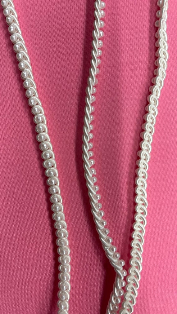 Gorgeous White Pearl Trim.Bridal lightweight beaded  Trim. Sold by the yard.