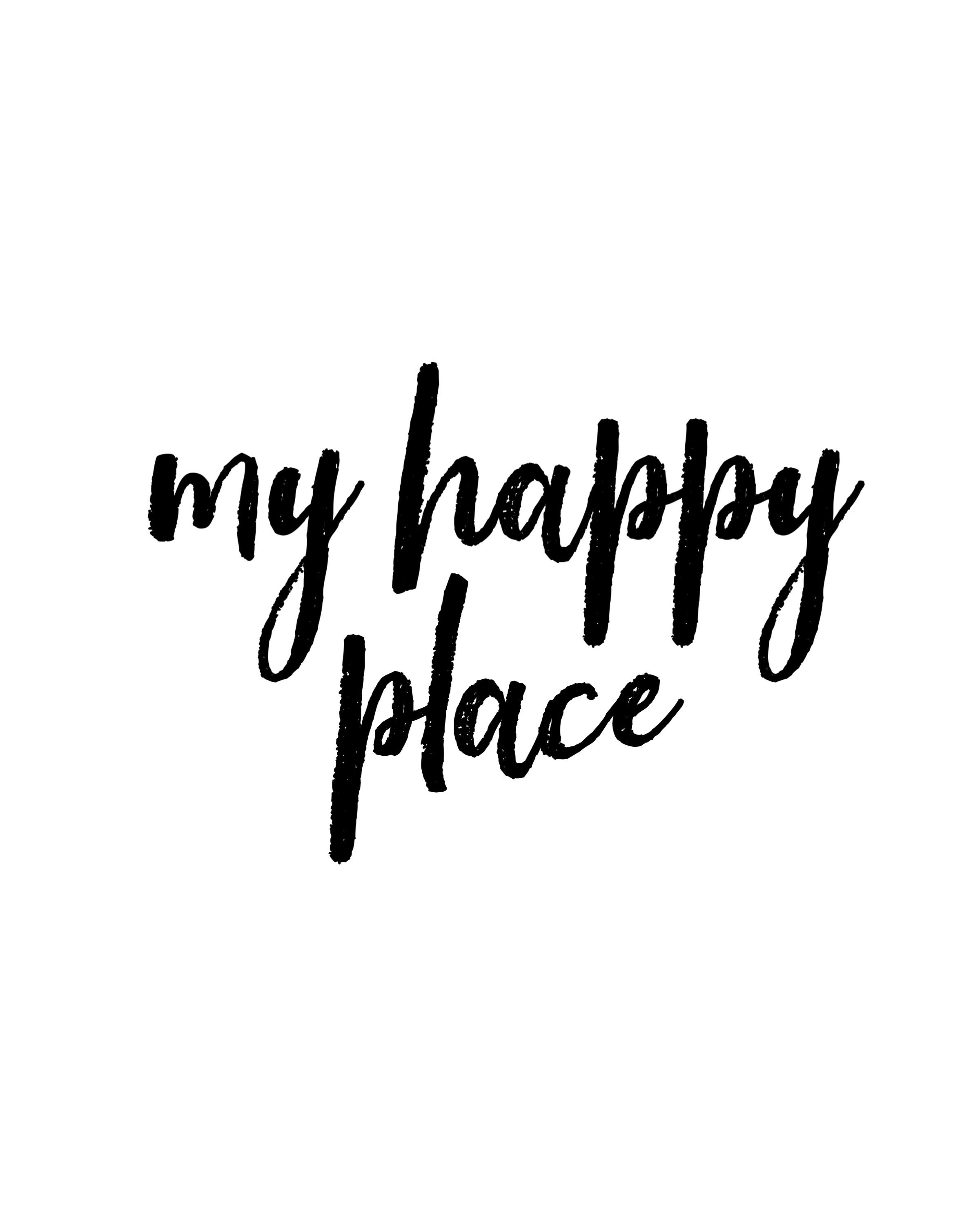 My Happy Place Print Digital Print Instant Download Poster | Etsy
