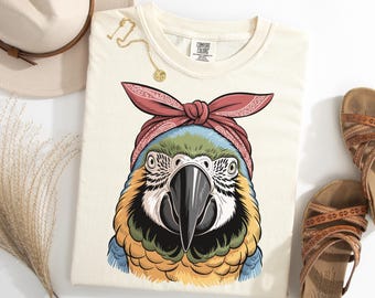 Funny Macaw Bandana Shirt, Vintage Macaw Mom Gift