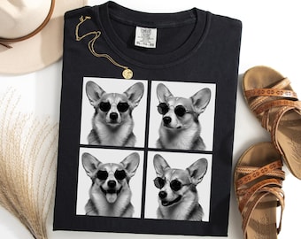 Pembroke Welsh Corgi Photobooth Shirt, Funny Corgi Selfie Tee, Dog Owner Gift