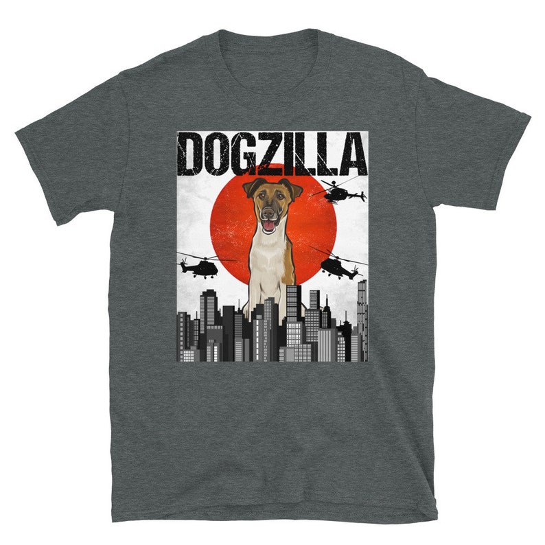 Funny Toy Fox Terrier Dogzilla Vintage Japanese Dog Godzilla Gift Gildan Softstyle Unisex Tee