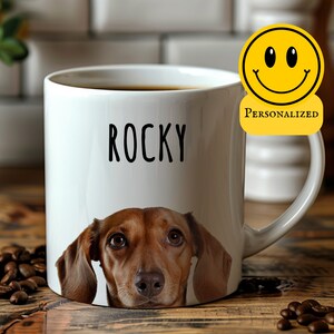 Custom Dachshund Mug, Custom Dog Mug, Dog Memorial Gift, Personalized Dog Mug, Dog Lover Coffee Cup, Dog Face Mug, Pet Portrait Mug