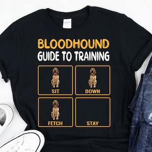 Funny Bloodhound Obedience Guide To Training, Dog Training Gift, Dog Trainer Shirt, Gildan Softstyle Unisex Tee