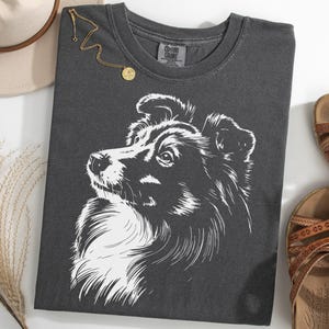 Shetland Sheepdog Portrait Shirt, Cute Sheltie Lover Shirt, Herding Dog Breed Tee, Gift for Sheltie Moms and Dads, Pet Sheltie TShirt
