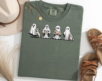 Halloween Westie Dog Ghost Shirt, Funny West Highland Terrier TShirt, Dog Lover Tee, Ghost Dog Shirt for Women Men