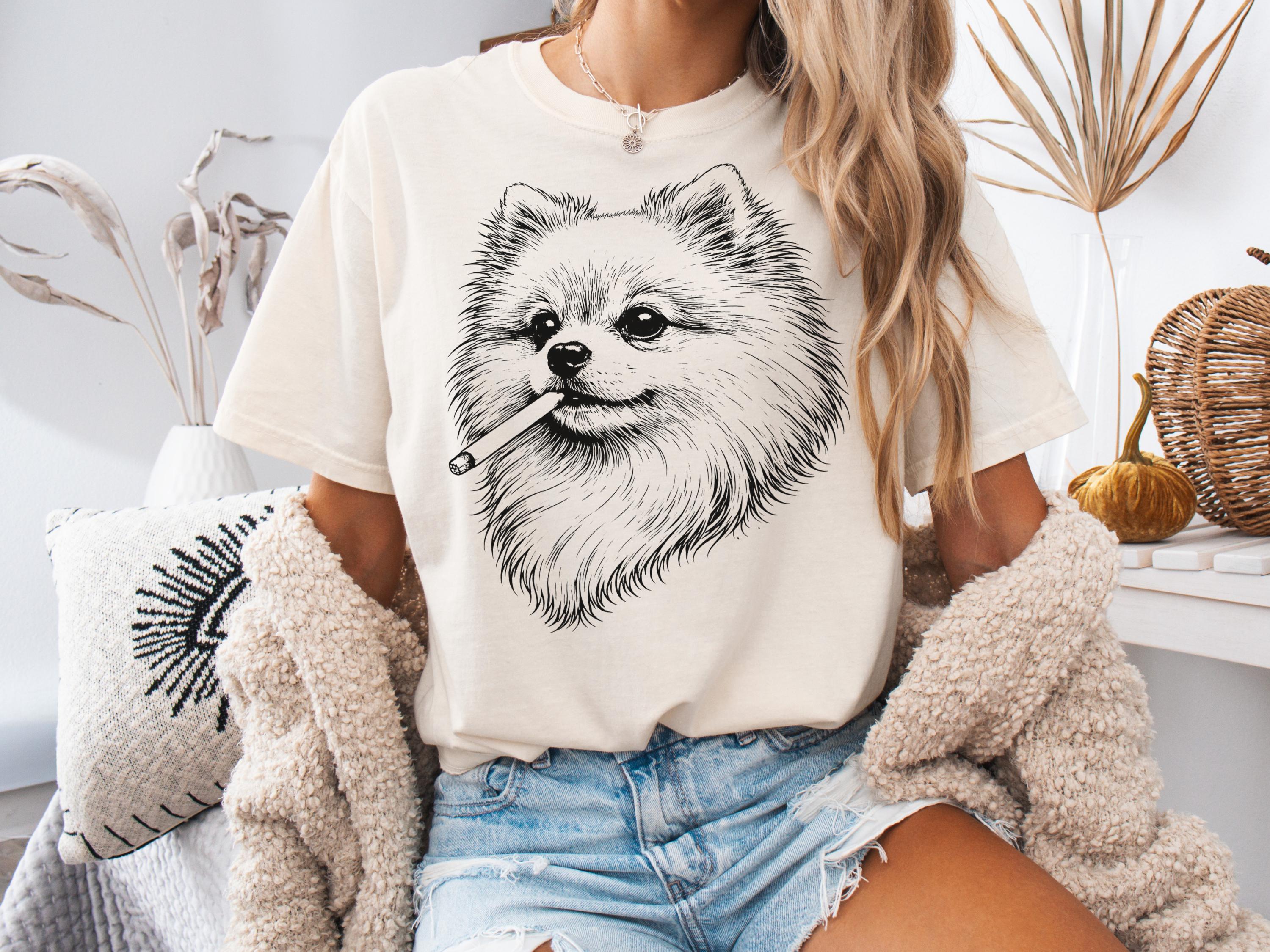 T-shirt Enfant Pom Ponette Gris Rare Vintage Japon 130 Cm - Chien Mignon Kawaii