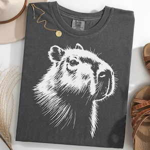 Capybara Shirt, Cute Rodent Tee, Exotic Animal TShirt, Capybara Lover Gift, Funny Capybara Shirt, Chill Animal Tee, Pet Capybara Shirt