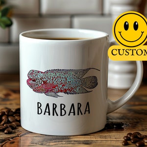 Personalized Fishkeeping Mug, Flowerhorn Cichlids Cup, Aquarist Gift, Tropical Fish Lover, Custom Aquarium Mug, Unique Fish Enthusiast Cup