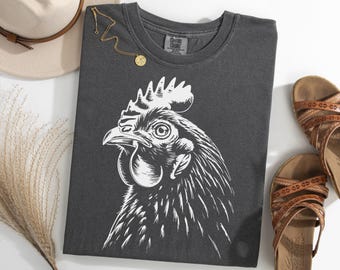 Huhn Shirt, Bauernhof Vogel T-Shirt, Hinterhof Huhn TShirt, lustiges Huhn Geschenk, Hahn Henne Shirt, Geflügel Liebhaber T-Shirt, Bauernhof Tier Shirt