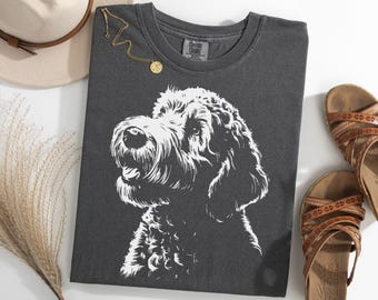 Maglietta Goldendoodle, maglietta con simpatico cane scarabocchiato, maglietta grafica Goldendoodle, maglietta per amanti dei cani in famiglia, regalo per proprietari di cani