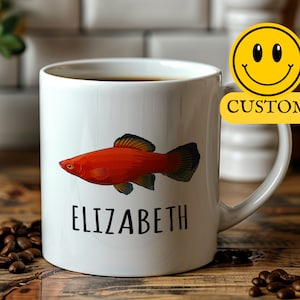 Personalized Fishkeeping Mug, Platies Cup, Aquarist Gift, Tropical Fish Lover, Custom Aquarium Mug, Unique Fish Enthusiast Cup