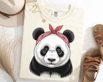 Panda Bär Bandana Shirt, Panda Liebhaber Geschenk Tee