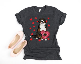 Bernese Mountain Dog, Bernese Dog Shirt, Bernese Dog Tee, Dog Valentines Day, Valentines Day Gift, Gift For Her, Gift For Him