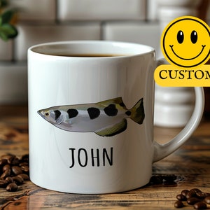 Personalized Fishkeeping Mug, Archerfish Cup, Aquarist Gift, Tropical Fish Lover, Custom Aquarium Mug, Unique Fish Enthusiast Cup