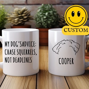 Custom Dog Ear Mug, Shih Tzu Coffee Cup, Custom Dog Gift, Your Dogs Name, Dog Memorial Gift, Personalized Dog Mug, Dog Lover Gift