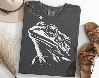 Frog Shirt, Cute Frog Lover T-Shirt, Amphibian Graphic Tee, Pet Frog Shirt, Gift for Nature Lovers and Exotic Pet Owners