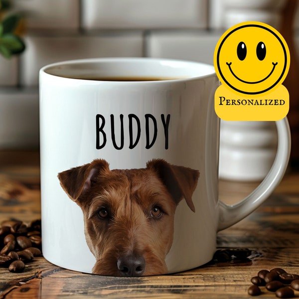 Custom Irish Terrier Mug, Custom Dog Mug, Dog Memorial Gift, Personalized Dog Mug, Dog Lover Coffee Cup, Dog Face Mug, Pet Portrait Mug