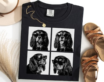Camiseta de fotomatón de Cavalier King Charles Spaniel, divertida camiseta de selfie de Spaniel, regalo para dueños de perros