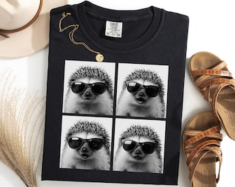 Hedgehog Photobooth Shirt, Funny Hedgehog Selfie Tee, Hedgehog Owner Gift