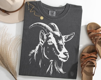 Goat Shirt, Cute Goat Lover T-Shirt, Farm Animal Graphic Tee, Pet Goat Shirt, Gift for Farmers and Animal Lovers