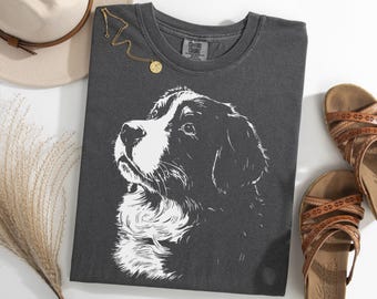 Camiseta de perro de montaña bernés, camiseta de perro bernés, camiseta de perro de granja, regalo para amantes de los berneses, camiseta de perro grande, camiseta de perro de montaña, camiseta de perro de trabajo