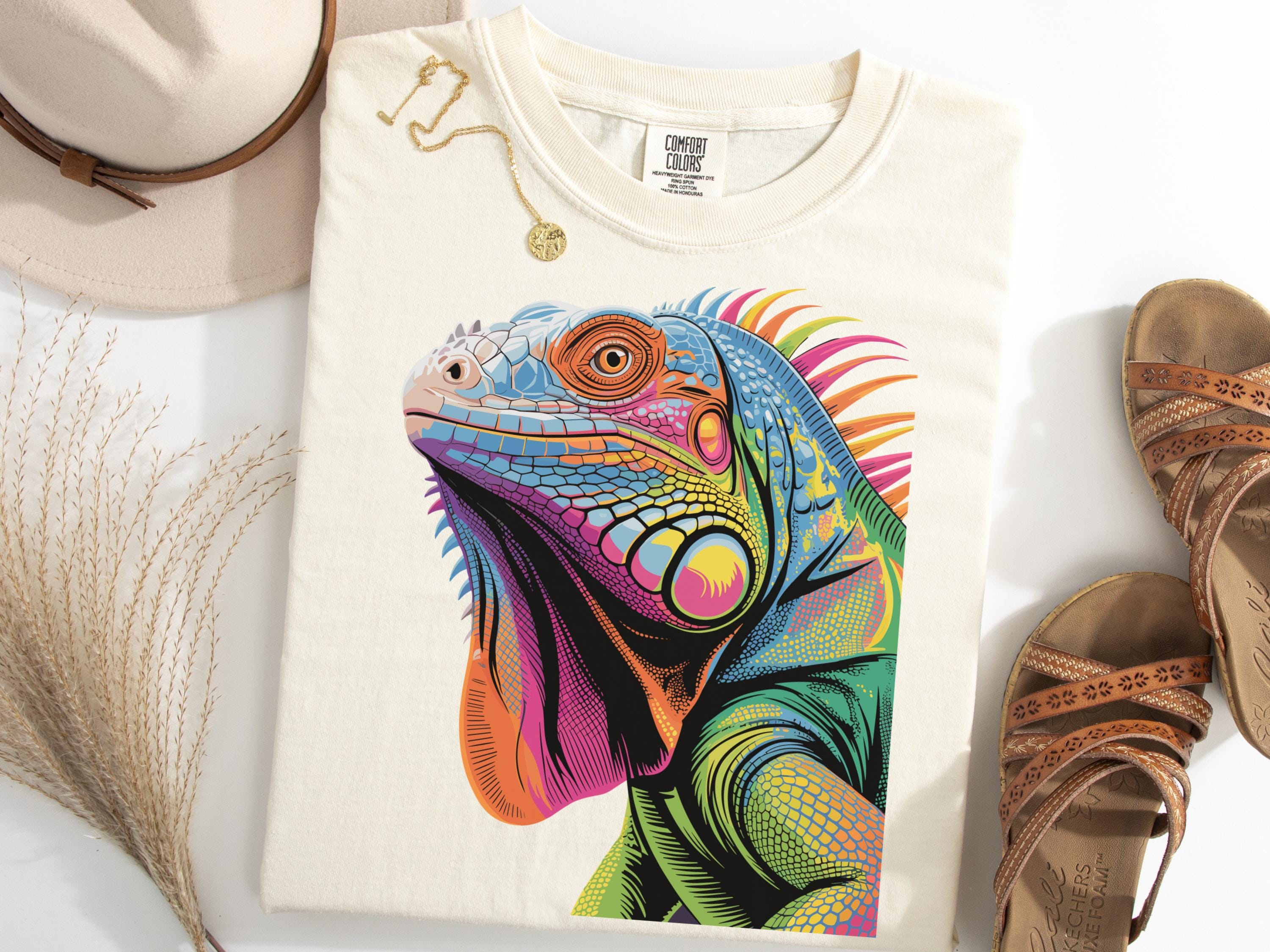 Maglietta iguana colorata Italia