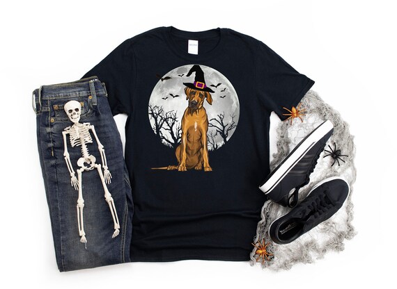 Rhodesian Ridgeback Halloween Shirt Scary Dog Howling Moon Howl