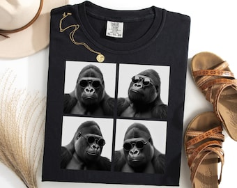 Gorilla Photobooth Shirt, Funny Gorilla Selfie Tee, Gorilla Lover Gift