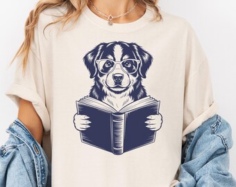 Camiseta de Boyero de Berna, camiseta de perro lector, divertida camiseta de Boyero de Berna para nerds, camiseta de perro introvertido, regalo para amantes de los Boyeros de Berna