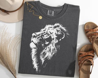 Lion Shirt, King of the Jungle T-Shirt, Wild Cat Graphic Tee, Safari Animal Lover Shirt, Gift for Wildlife Enthusiasts