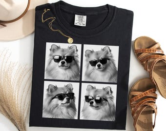 Spitz Photobooth Shirt, lustiges Spitz Selfie T-Shirt, Hunde Besitzer Geschenk
