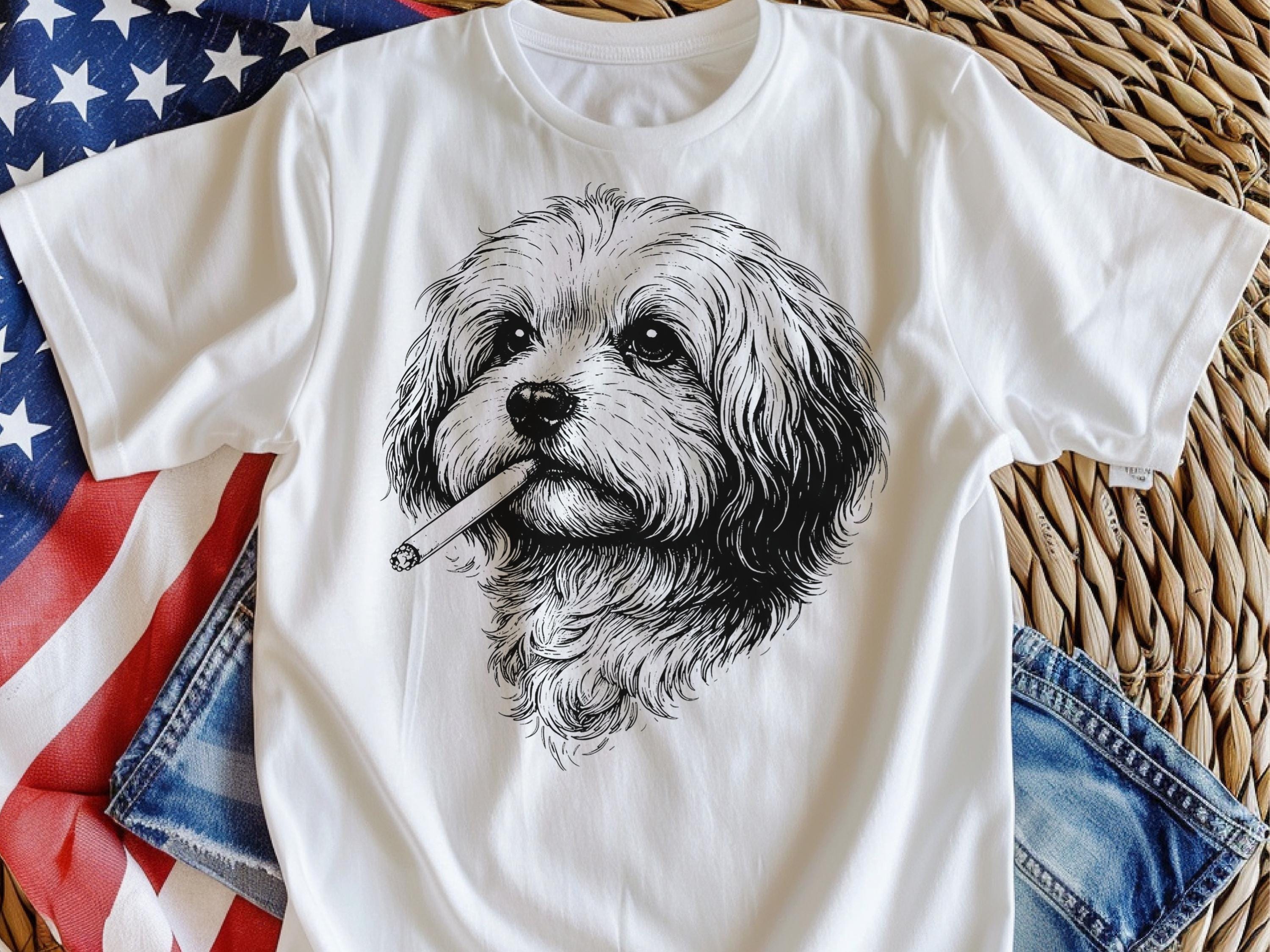 tobacco havanese Brown Havenese - Color changes 4 for each shirt Havanese Smoking Meme Shirt, Brainrot