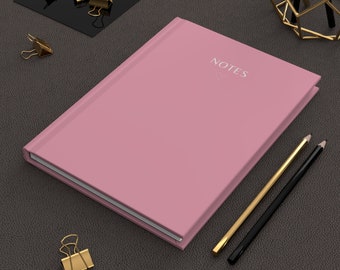 Luxury Hardcover Pink Notes Journal | Lined Matte Journal | Daily Journal | Her Gifts | Pink Journal