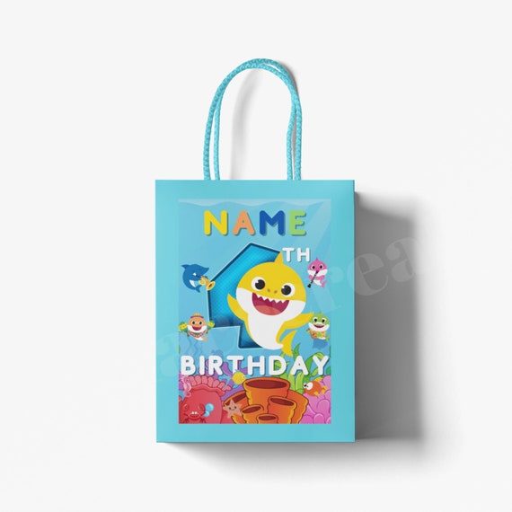 Baby Shark Gift Bags Treats Favors Gifts Birthday Baby Etsy