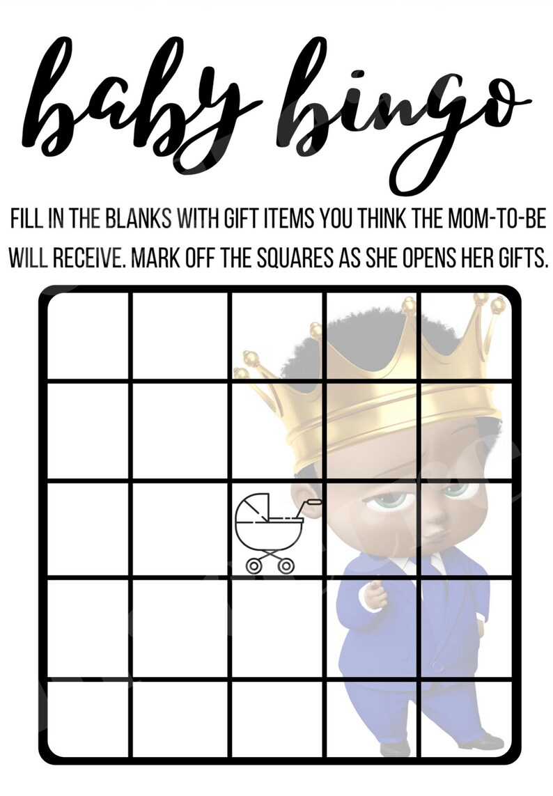 Boss Baby Shower Games Boss Baby Watermark Emoji Pictionary Etsy Canada