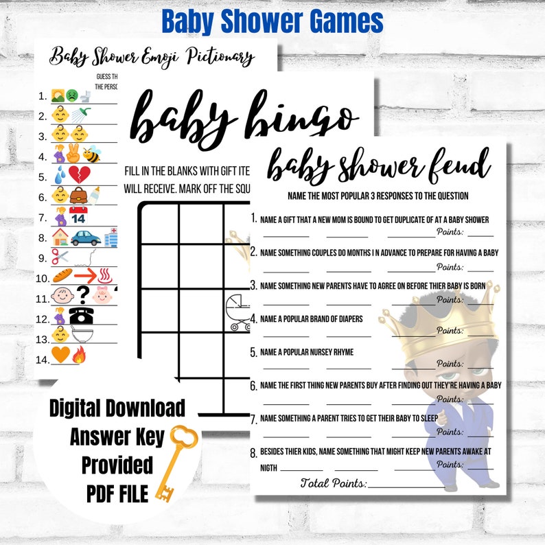 Boss Baby Shower Games Boss Baby Watermark Emoji Pictionary Etsy Canada