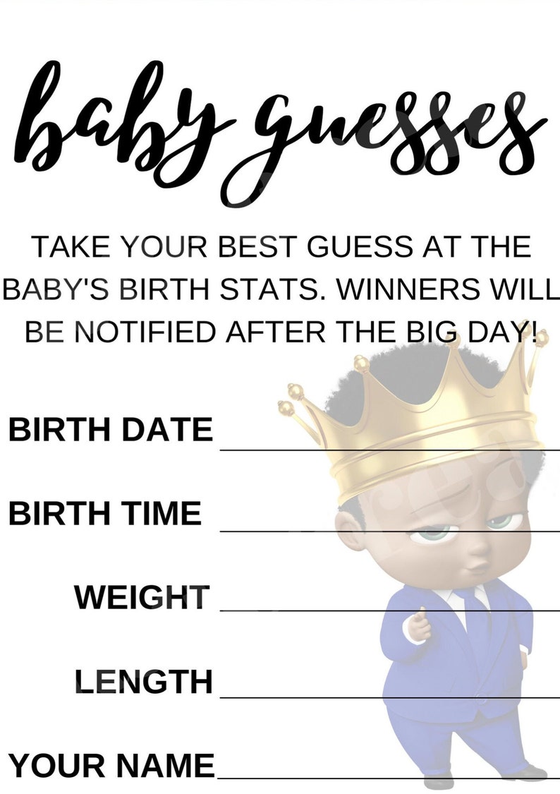 Boss Baby Shower Games Boss Baby Watermark Emoji Pictionary Etsy Canada
