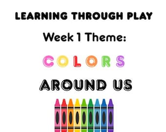 Colors Around Us Preschool Curriculum | 9-Page Weekly Lesson Plan | Toddler & Preschool Activity Cards | Printable Early Learning Binder