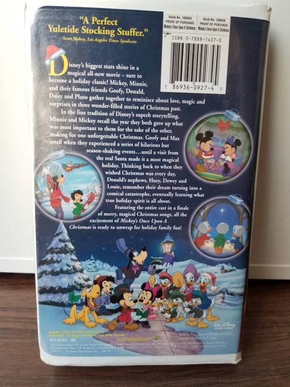 Vhs Disney S Mickey S Once Upon A Christmas 1999 Etsy Finland Vhs Disney S Mickey S Once Upon A Christmas 1999 Etsy Finland